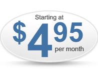 Starting at $4.95 per month